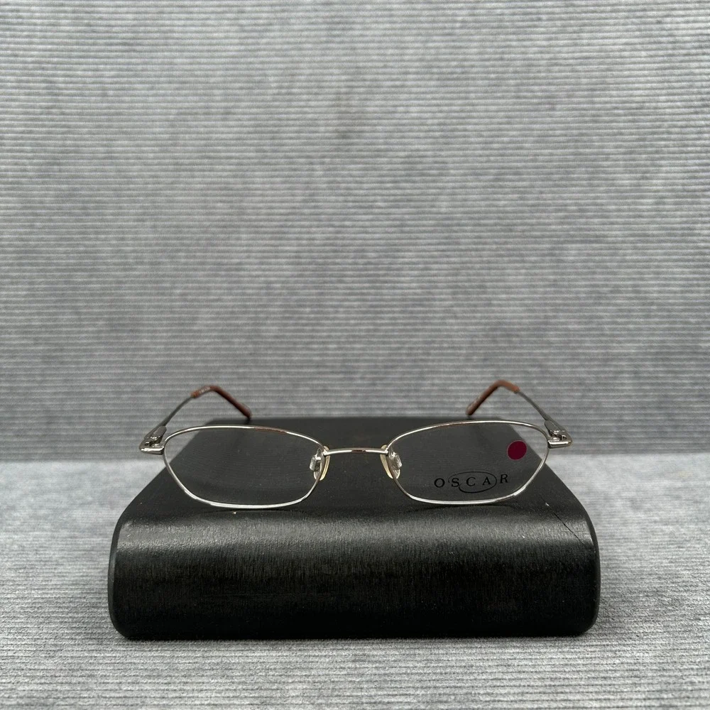 Oscar by Oscar de la Renta OS226 059 135 Silver Brown Y2k Eyeglass Frames